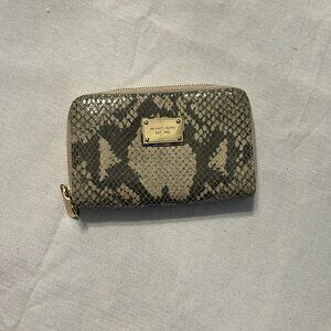 Snakeskin Michael Kors Coin Purse Wallet